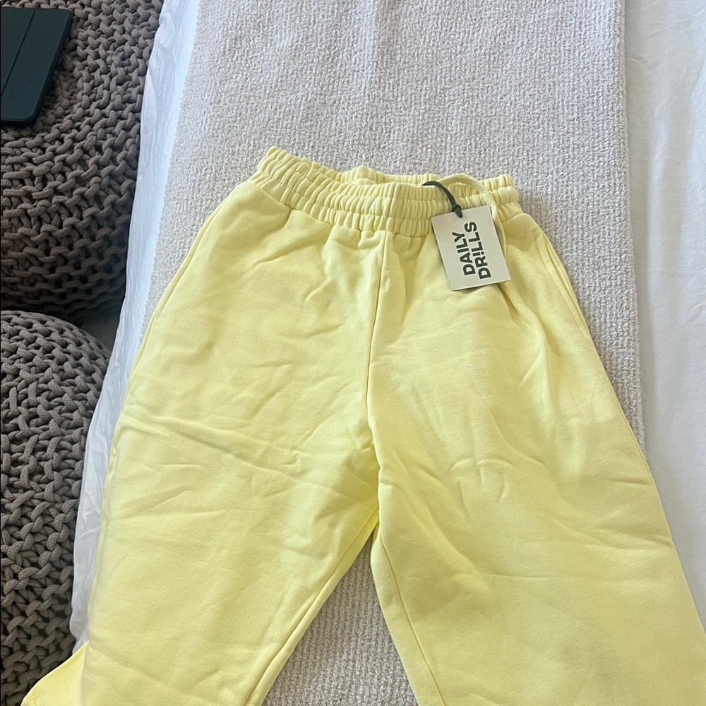 Daily Drills Womens Light Yellow Joggers